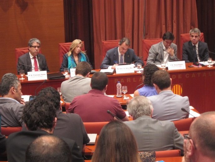 F.Homs, J.Ortega y Artur Mas, en el Parlament