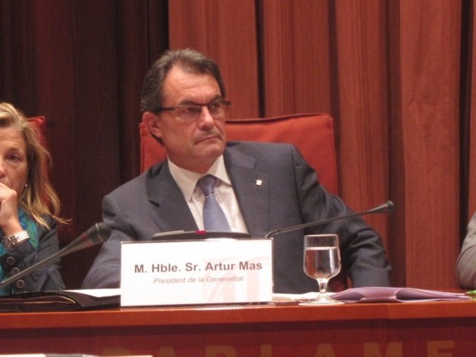El presidente de la Generalitat Artur Mas, en el Parlament