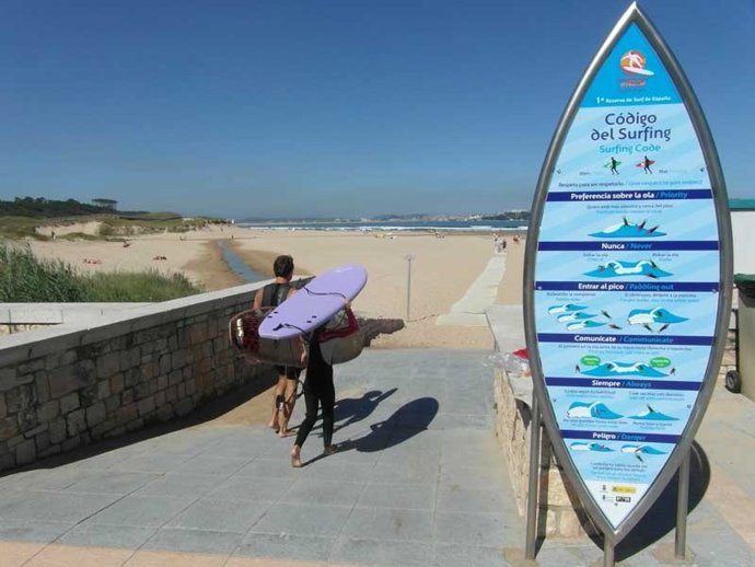 Paneles con el 'código del surf'