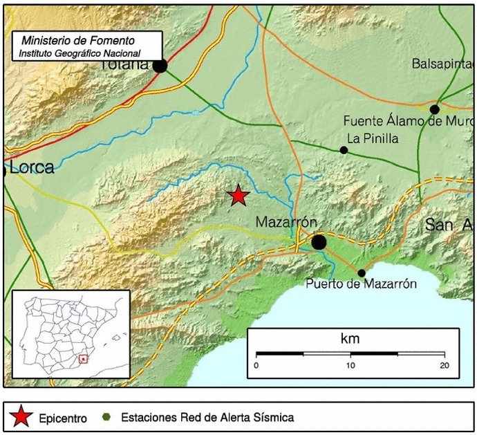 Temblor en Mazarrón