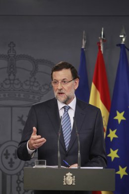 El presidente del Gobierno, Mariano Rajoy, en Moncloa