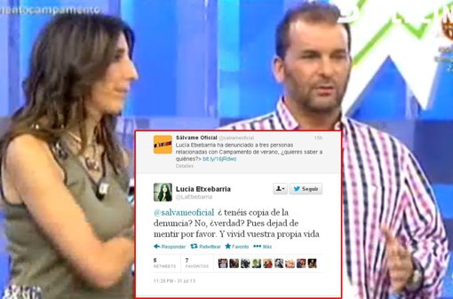 Lucía Etxebarría desmiente la información dada por Sálvame