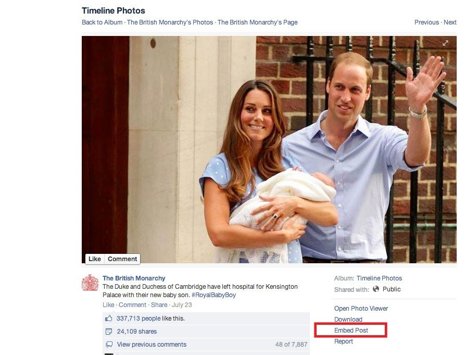 Ejemplo de la nueva herramienta Embedded Post