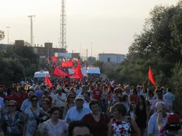 Manifestación para la apertura de la estación del AVE en Los Pedroches
