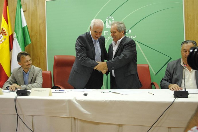 El consejero de Cultura de la Junta de Andalucía, Luciano Alonso, en Huelva.