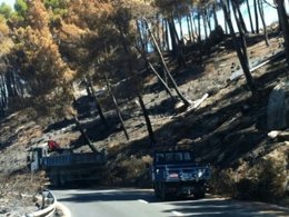 Tramo de la carretera afectada