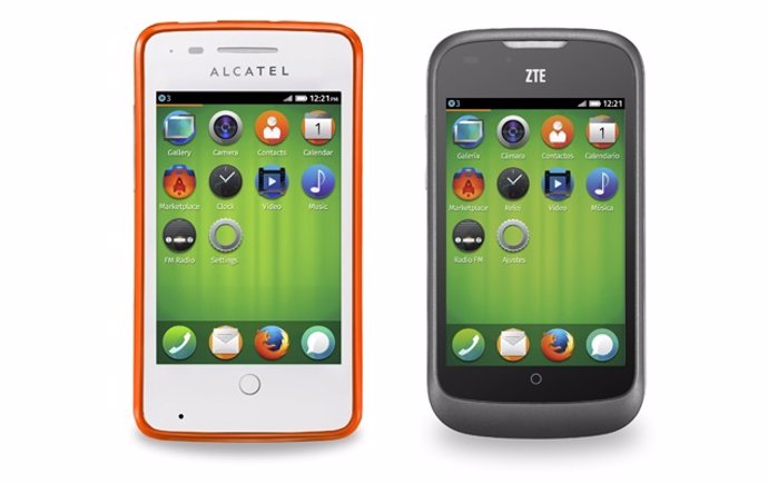 Móviles smartphones de Alcatel y ZTE con Firefox OS