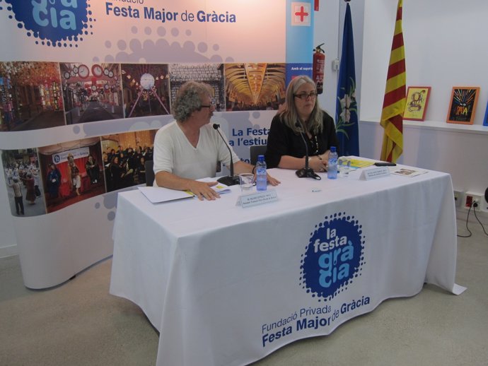 Ricard Estruch y Maite Fandos en la presentación de la Fiesta de Gràcia 2013