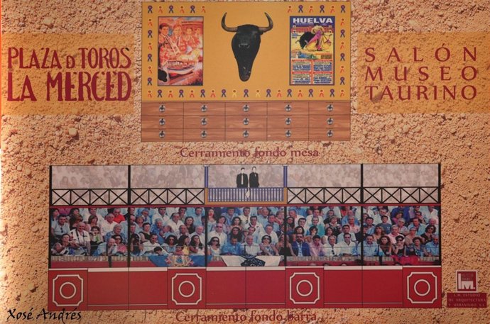 Plano del nuevo salón-museo de la Plaza de Toros de La Merced en Huelva.