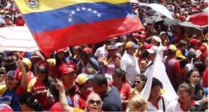 Manifestación en Venezuela de apoyo a Maduro
