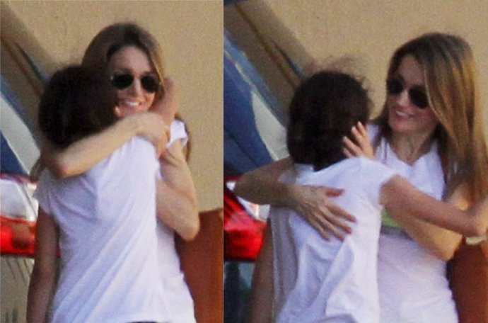 El efusivo abrazo entre Victoria Federica y tía Letizia