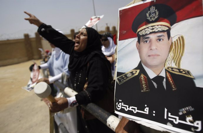 Jefe del ejército y ministro de Defensa de Egipto Abdel Fattah al-Sisi o Abdel F