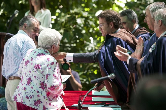 Feijóo en la celebracion de los actos con motivo da LXI Festa do Albariño