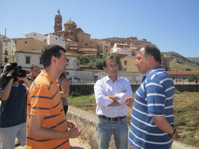 Saz visita los municipios turolenses afectados por las fuertes lluvias.