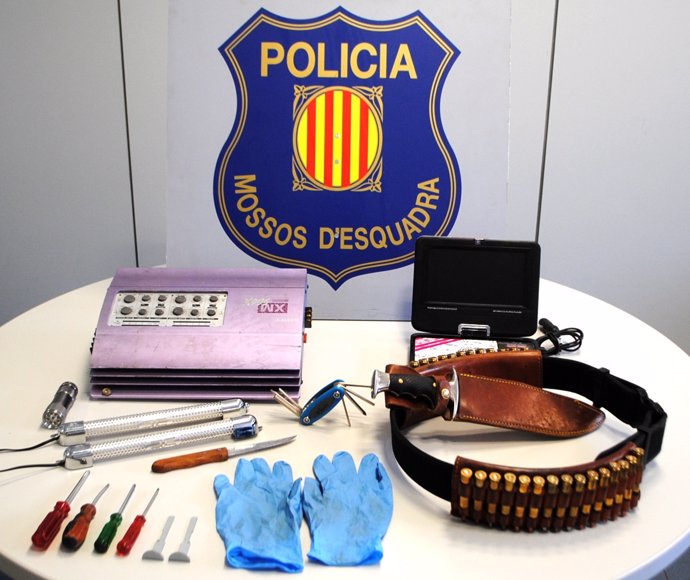 Artículos recuperados de varios robos en Lleida