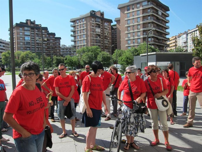 Trabajadores congregados de Ganasa