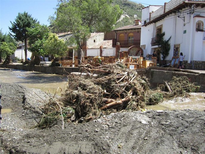 Inundaciones en Hoz de la Vieja