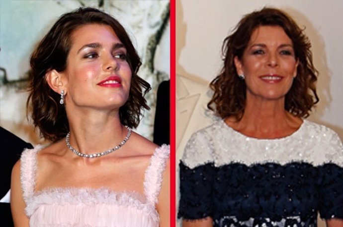Carlota Casiraghi y Carolina de Mónaco lucen el mismo peinado