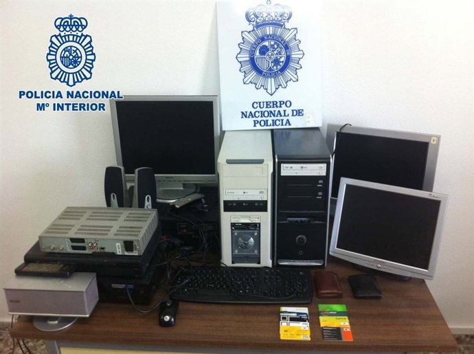 Imagen del material incautado