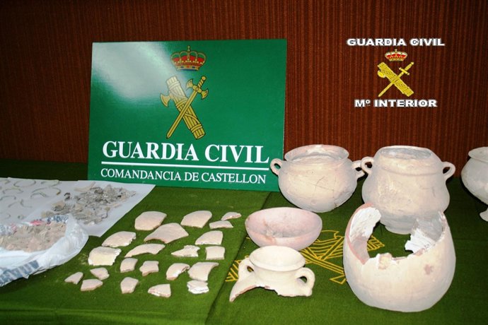 Piezas intervenidas por la Guardia Civil