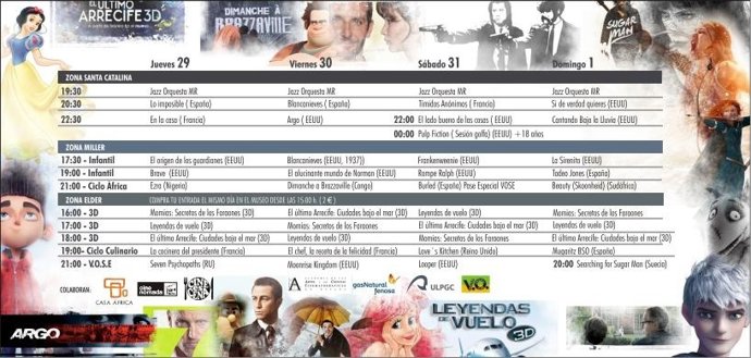 Calendario de 'Cine+Food 4'