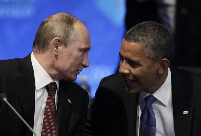 Obama y Putin en reunión de G20 en 2012
