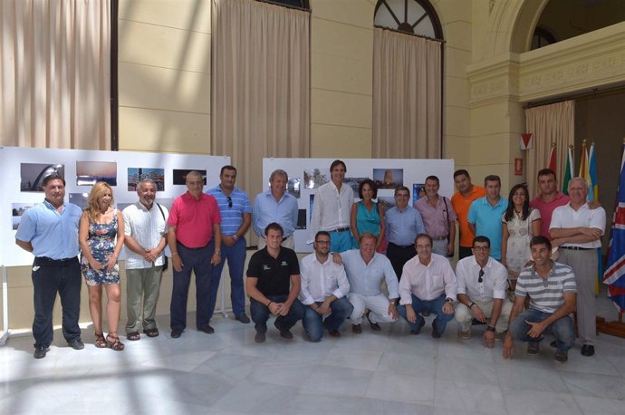 Damián Caneda, los representantes y  patrocinadores deportivos