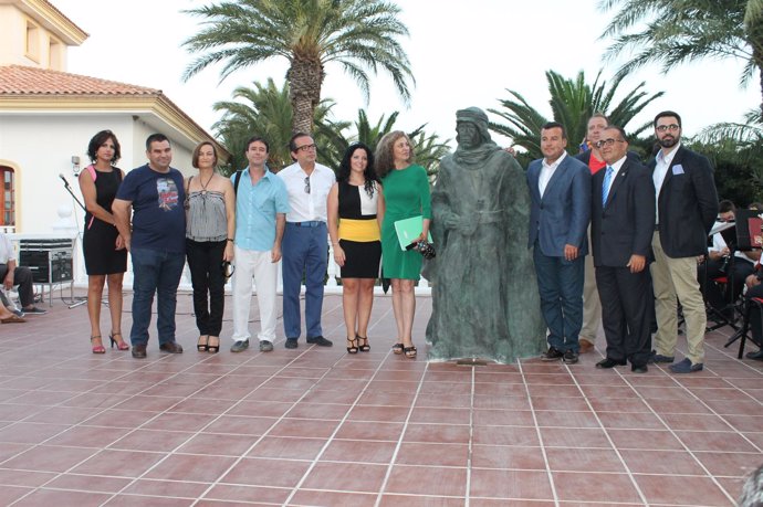 Inauguración de la escultura que evoca el rodaje de Lawrence de Arabia