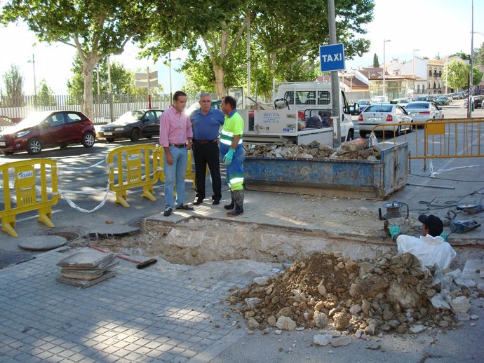 Obras en el aparcamiento de La Salobreja