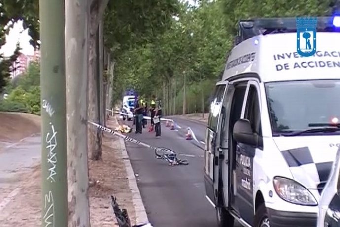 Muere un ciclista de 35 años atropellado en Madrid