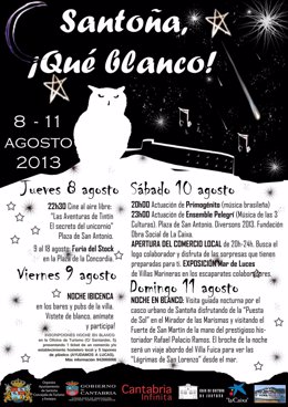Cartel de la 'Noche en Blanco' de Santoña