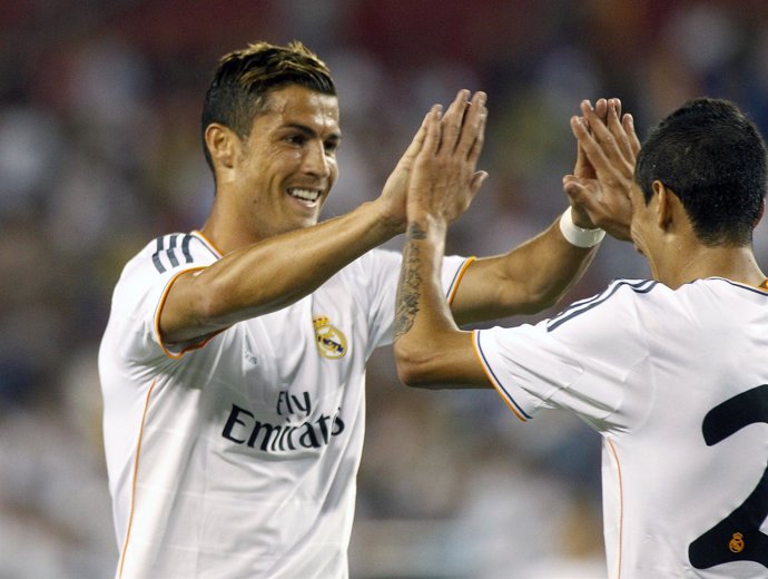 Cristiano Ronaldo y Di María en la gira americana del Real Madrid
