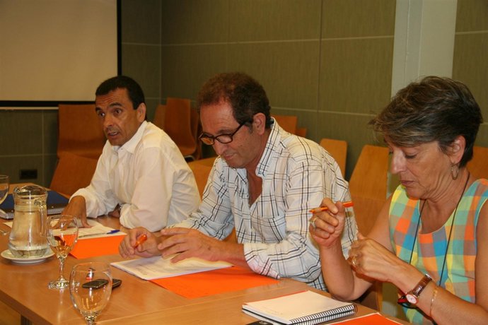 Joaquín García en reunión riesgos laborales