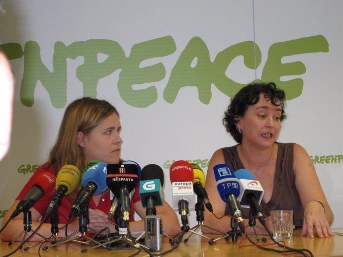 Mª José Caballeros durante la presentación del informe de Greenpeace