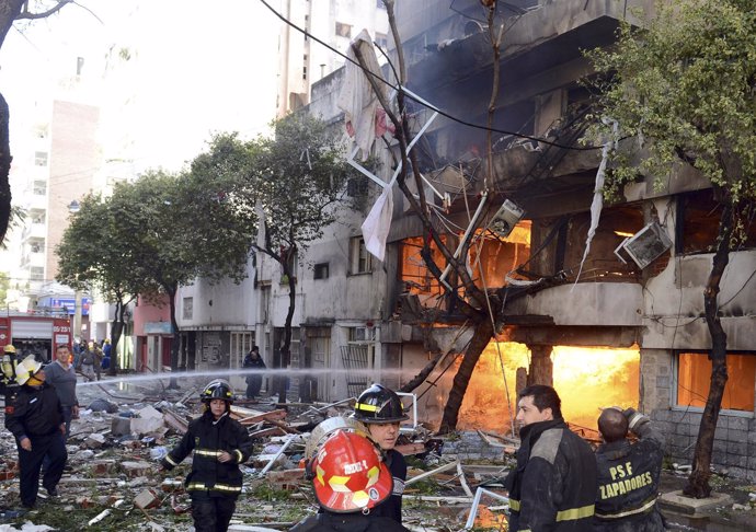 Explosión edificio en Rosario, Argentina