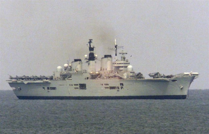 El portaaviones de la marina británica 'HMS Illustrious'