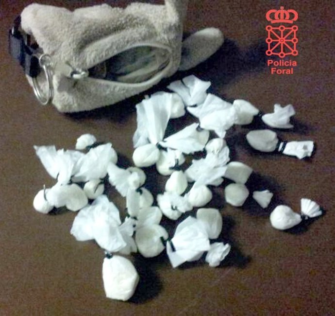 Dosis de speed que estaban escondidas en el muñeco de peluche