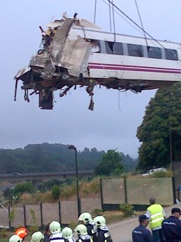 Accidente de tren en Santiago de Compostela