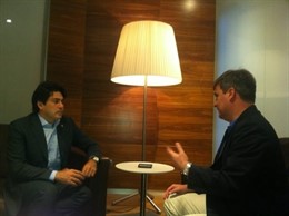 David Pérez, alcalde de Alcorcón, y Miguel Cardenal, presidente del CSD