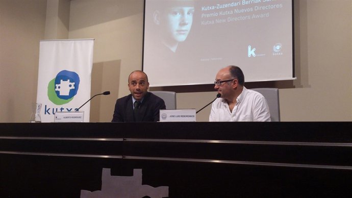 El resposable de Patrocinios Alberto Rodríguez junto a José Luis Rebordinos