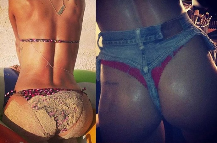 A Rihanna le encanta presumir de culo