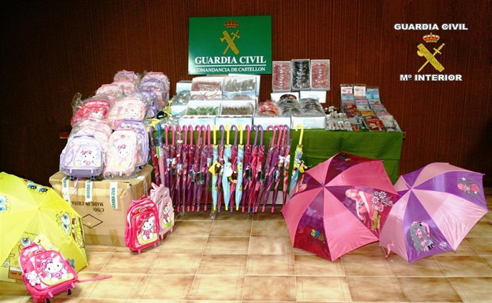 Material intervenido por la Guardia Civil