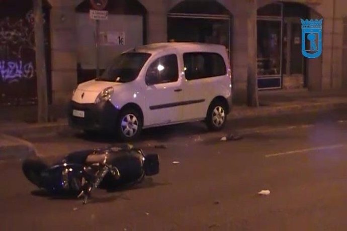 Accidente de moto en madrid