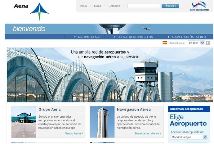 Página web de Aena