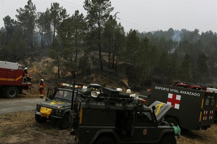 Incendio en Larouco (Ourense).
