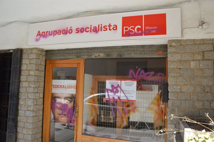 La sede del PSC en Vilassar de Dalt (Barcelona). 