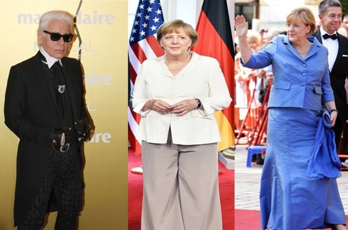 Karl Lagerfeld amplía su lista de famosas mal vestidas: esta vez, Angela Merkel 