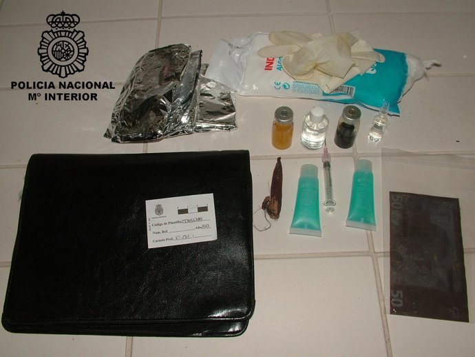 Imagen del material incautado