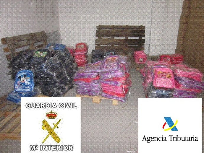 Vista general de la mercancia aprehendida