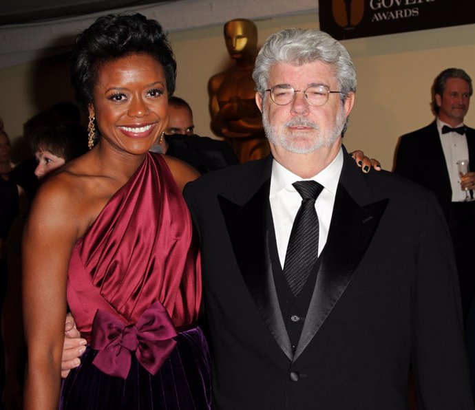 George Lucas, y su esposa, Mellody Hobson